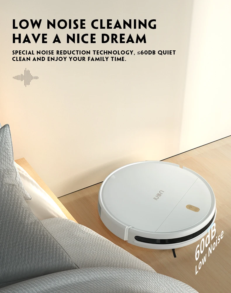 Uoni Robot Vacuum S2 Smart Automatic Electric Vacuum Machine Cleaner Mini Robot Vacuum Cleaner