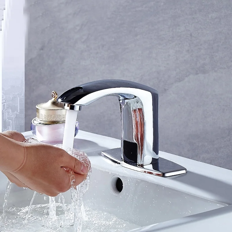 CE Brass Chrome Motion Automatic Tap Smart Sink infrared Faucet Touch Sensor Water Mixer