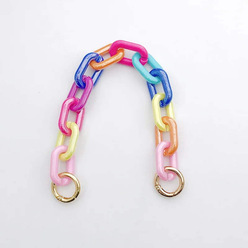 LOYALTY wholesale colorful Acrylic link neon plastic Phone Chain Cell Phone Strap chain for phone