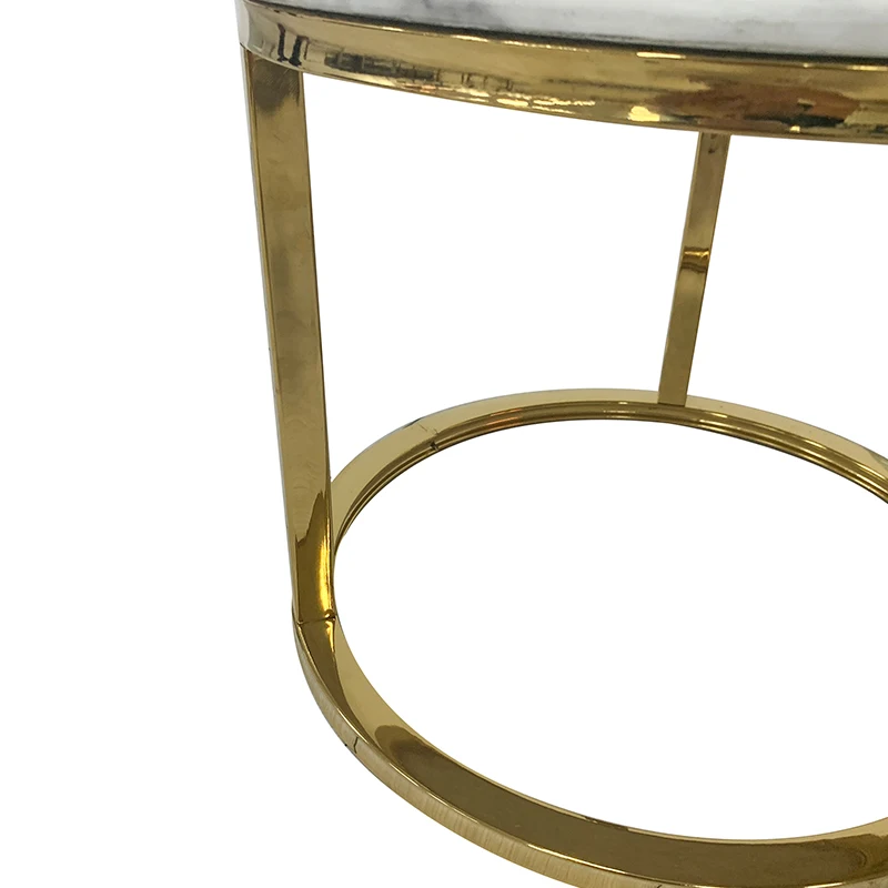 Роскошный кофейный столик из 2 предметов с мраморной поверхностью