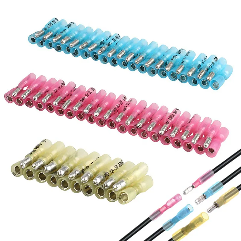 Heat Shrink  Electrical Wire Connectors Terminals Insulated Copper Crimp Terminal Butt Connectors