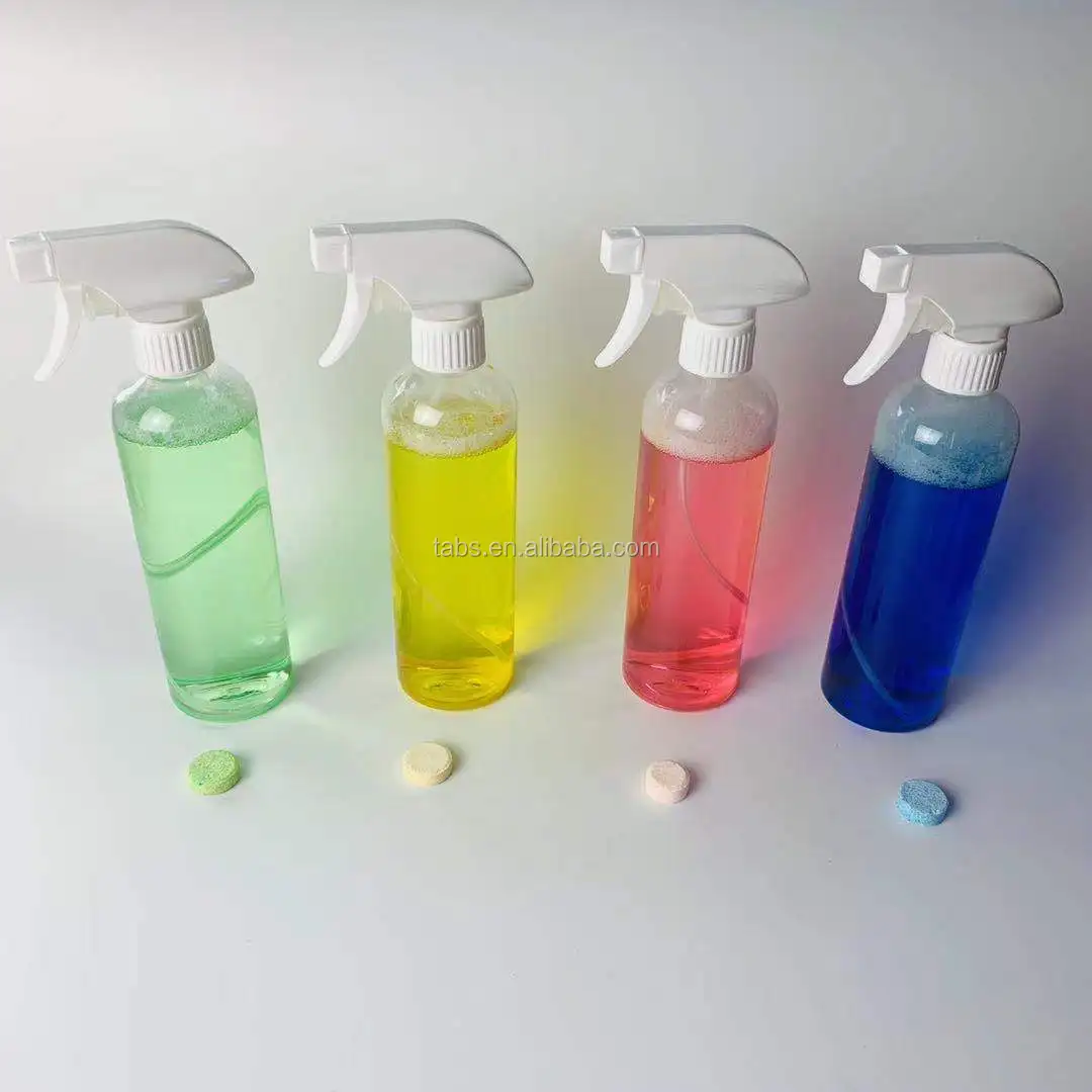 Multifunction cleaning tablets refill bottle custom logo many size tablet and fragrance colors for choice window glass cleaning