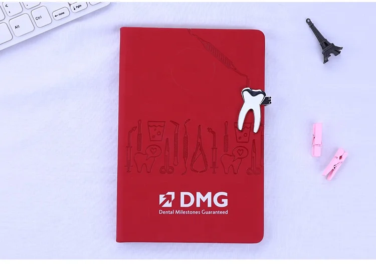 
Dental gifs notebook Diary with logo Leather notebook Paper diary A5 