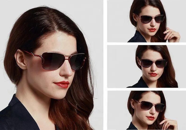 Wholesale custom logo beautiful popular metal sunglasses, women sun glasses, polarized sunglasses men