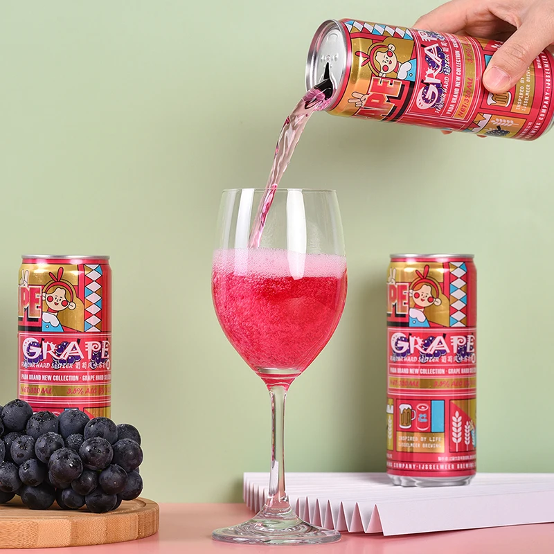 Portable 330ML 500ml Canned 5.0% Alcoholic Low Sugar Mango Grapefruit Flavored exotic Sparkling Wine Blended Cocktail soft Drink