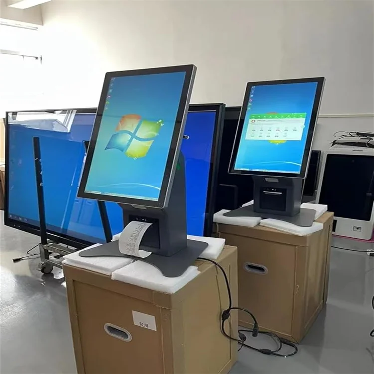 8/9/10/11/15/15.6/21.5/23.627/32inch touch screen kiosk  self-service Kiosk Android Window with printer scanner nfc ic i5 i7 CUP