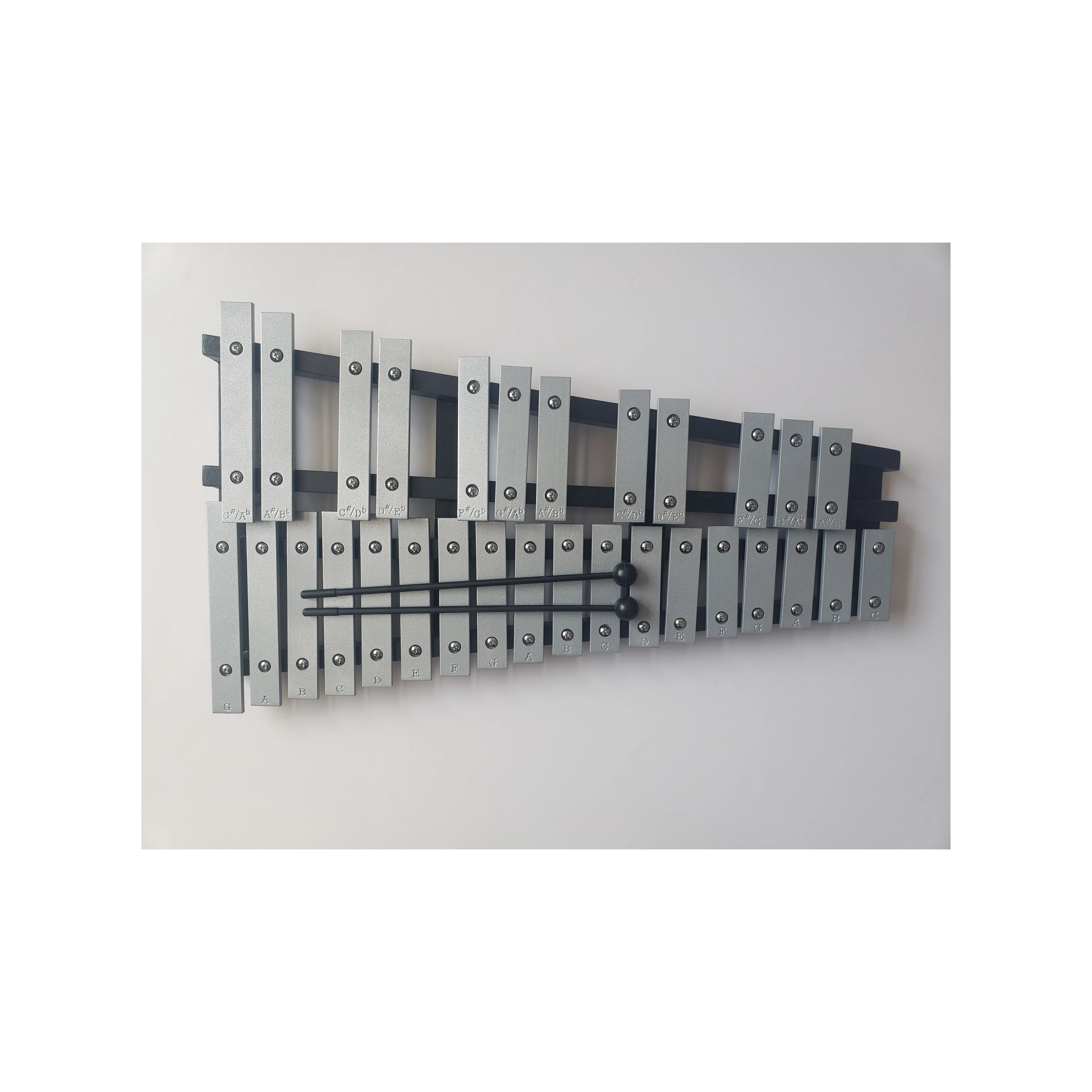 30 Notes Silver Foldable Xylophone Glockenspiel Metallophones For Sale
