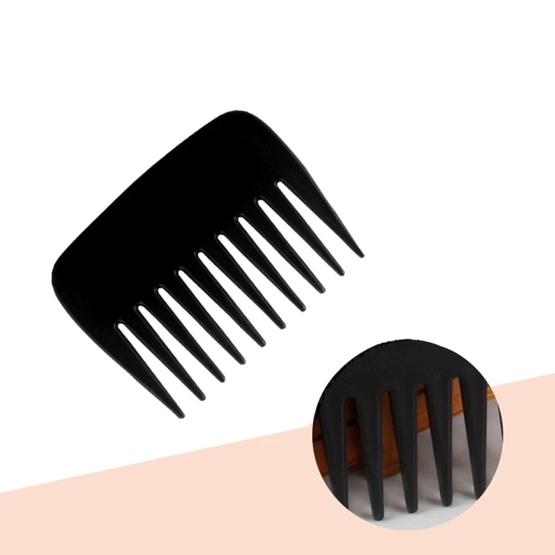 Hot Selling Customized Logo Pocket Plastic Comb Super Wide Tooth Comb Beard Comb Small Black Hair Brush Hair Styling Tool