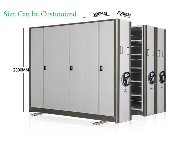 2024 Manual Sliding Steel Mobile Filing Cabinet Shelving System