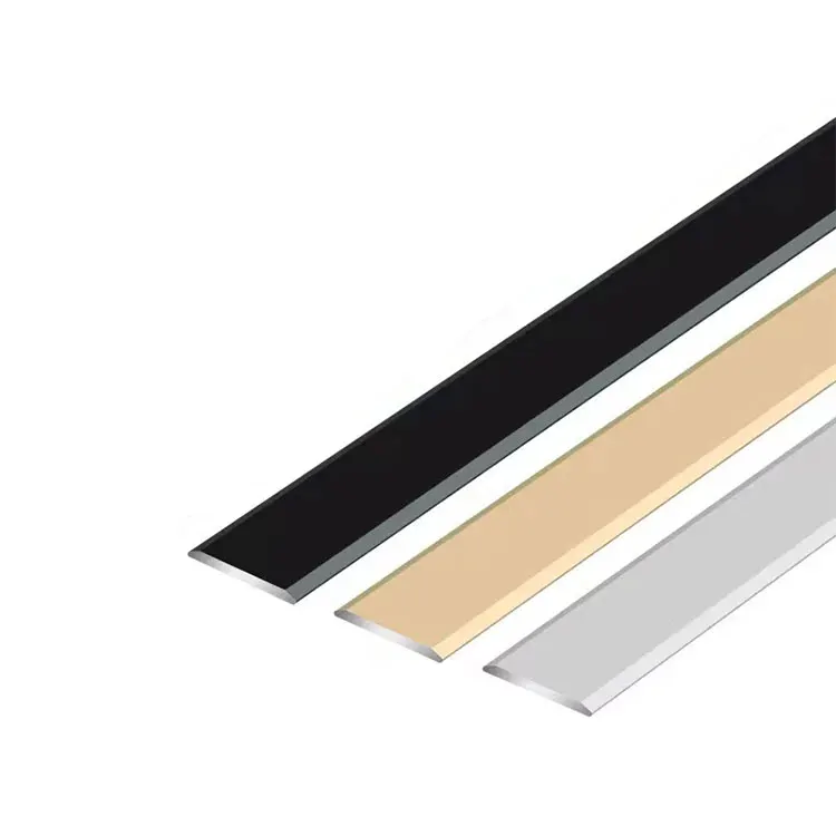 Decorative Stainless Steel Edge Wall Metal Tile Trim Strip Flat Chrome Trim Aluminum