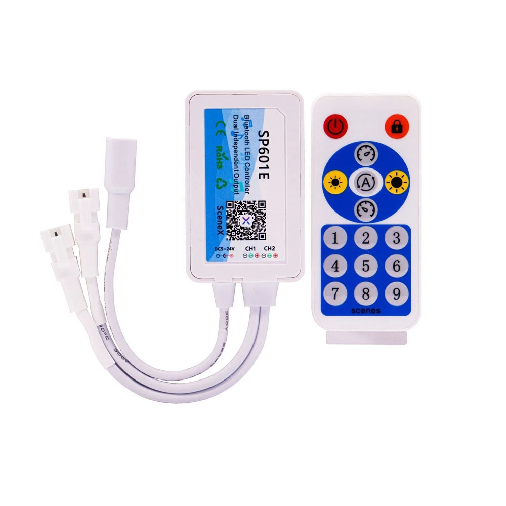 SP601E Bluetooth, 16 клавиш, дистанционный музыкальный RGB, пиксели, светодиодный контроллер для WS2811 WS2812B, 16703 1903, Адресуемая Светодиодная лента