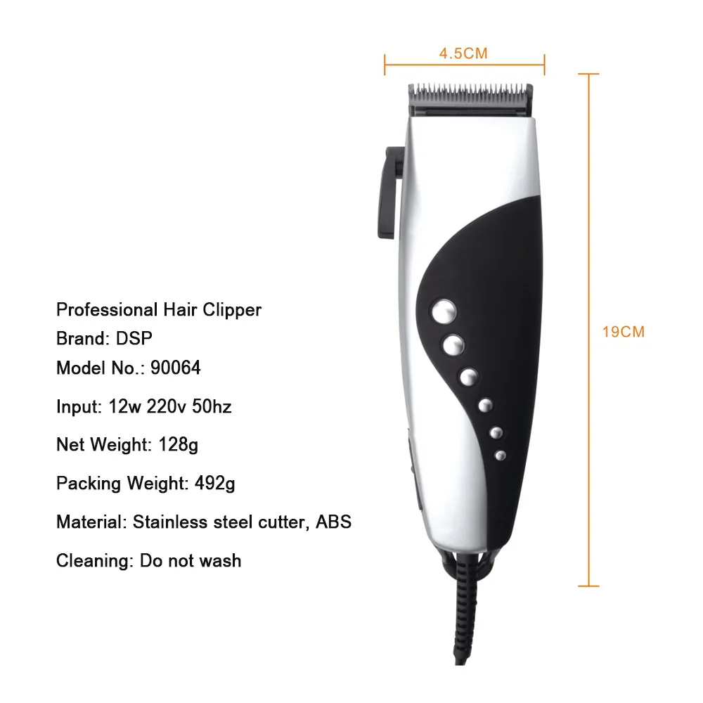 Электрическая машинка для стрижки волос, портативный триммер с регулируемыми лезвиями, легкая в эксплуатации