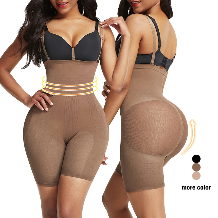 
New 3 Color High Waist Tummy Control Bodysuit Ladies Butt Lifter Panty Seamless Enhance Hip Shapewear 