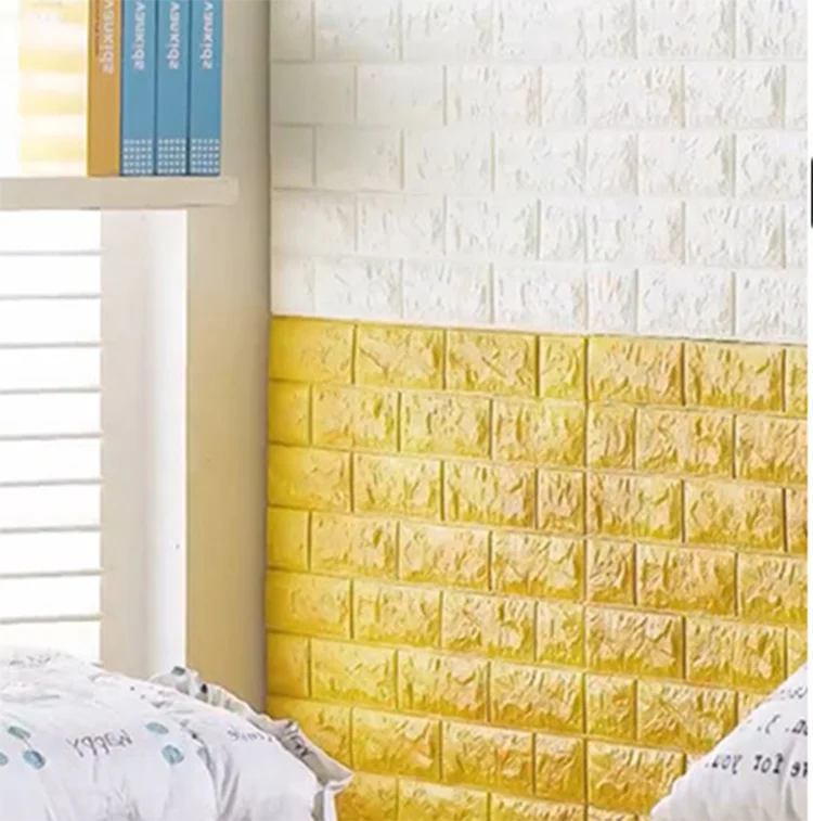 3D solid wall stickers brick foam wall stickers can be self adhesive home interior decoration living room XPE foam material