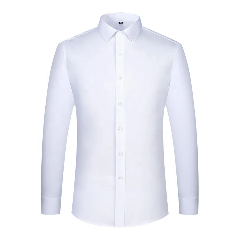 High Quality Solid Color Professional Casual Long Sleeve Men's Clothing Dress Shirts