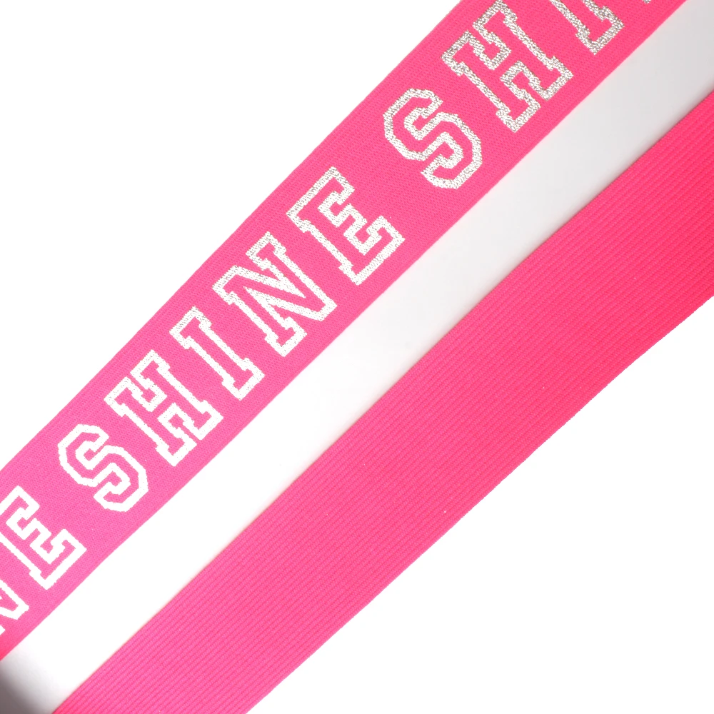 Customized Design Printed Polyester Webbing Logo Elastic Garment Accessories Underwear Elastic Belt Polyester Tape