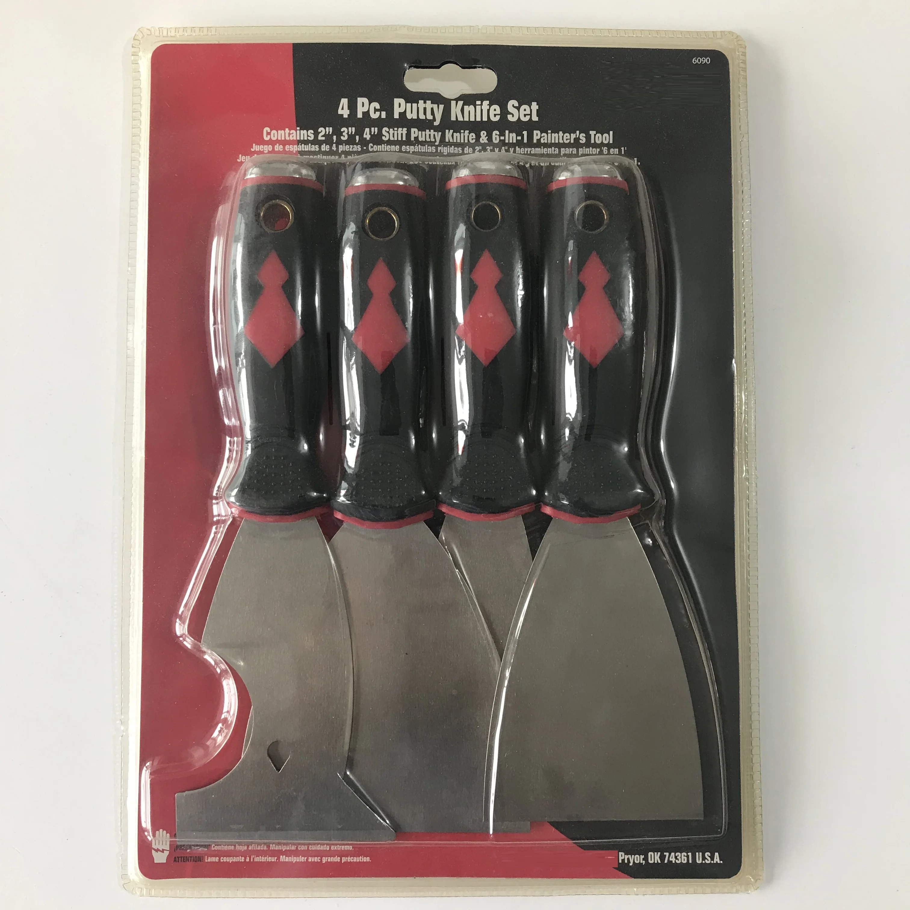 3PC STAINLESS STEEL DRYWALL TAPING KNIFE JOINT PUTTY SPACKLE DIY PLASTER TOOLS