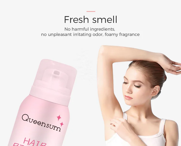 Free samples natural under cover hair removal spray permanent instant hair removing spray