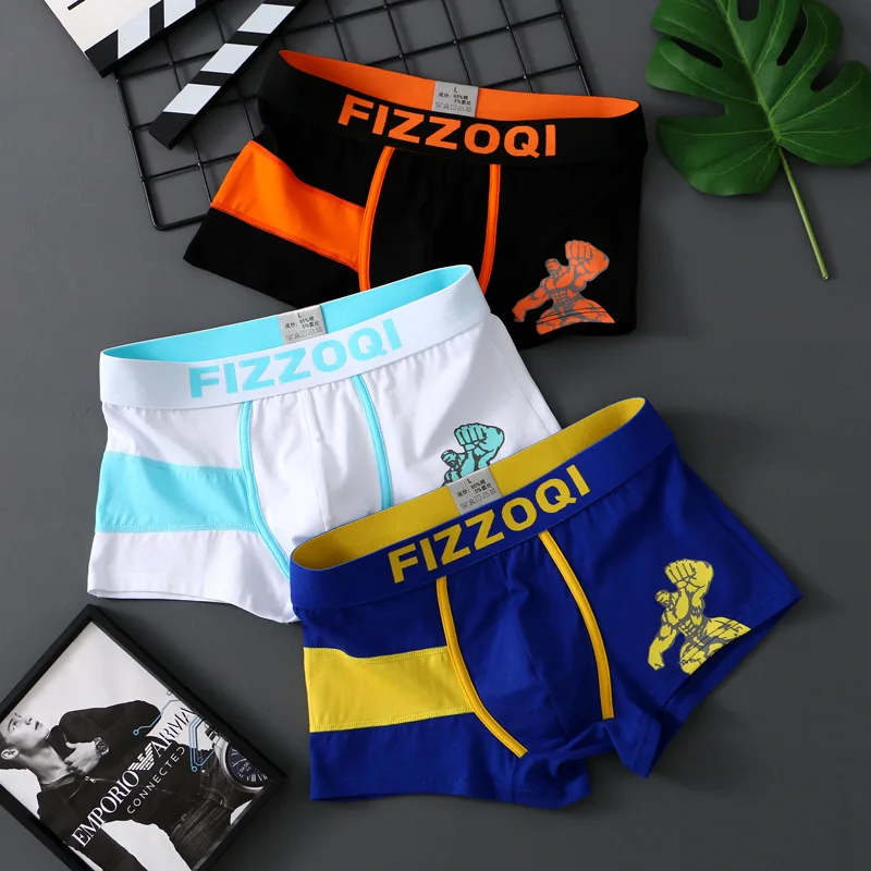 Breathable boy underwear Casual simple underwear for men popular cotton underwear