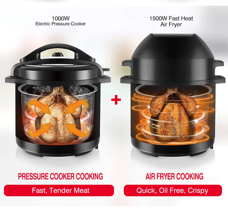 Sword India National 8 Litre Electric Pressure Cooker And Air Fryer