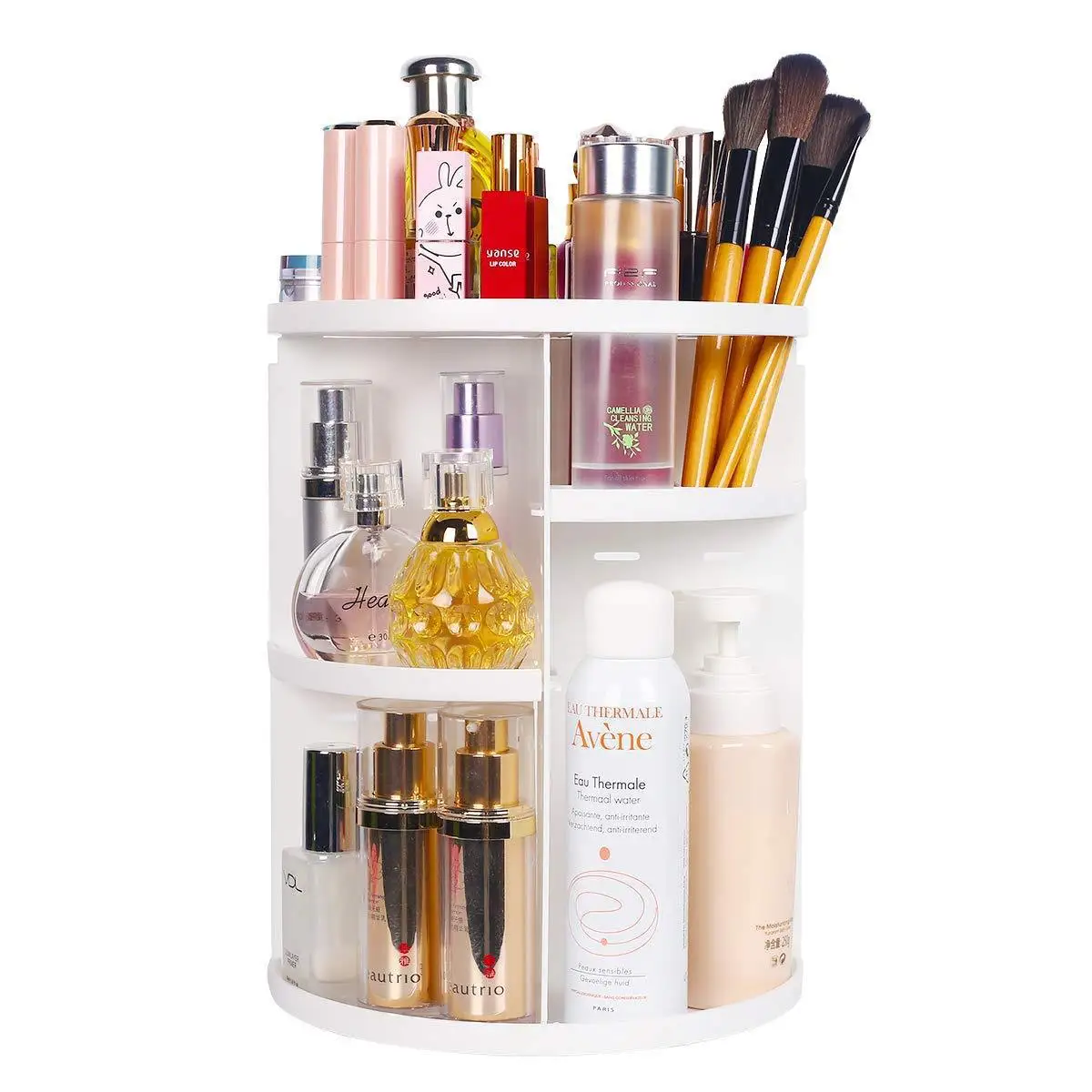 360-degree Rotating Makeup Organizer Holder Jewelry Organizer Case  Makeup Cosmetic Storage Box