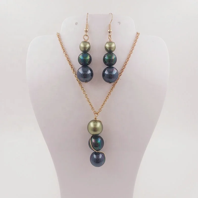 JX126 jewelry set with shell pearl earring custom color Hawaii jewelry wholesale for women and girls