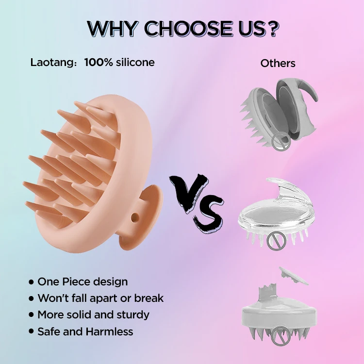 100% Silicone Hair Scalp Massager Shampoo Brush Shower Head Scrubber Cleanser for Hair Growth Ease Dandruff for Women