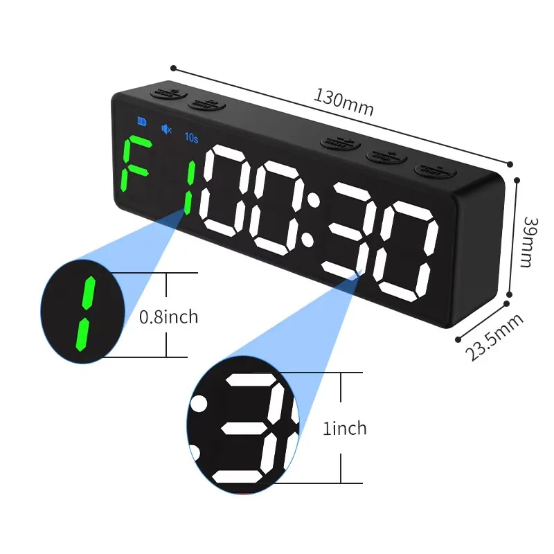 J&R Mini Small Portable Magnetic Digital LED Interval Boxing Workout Countdown Stopwatch Gym Clock Timer for Home