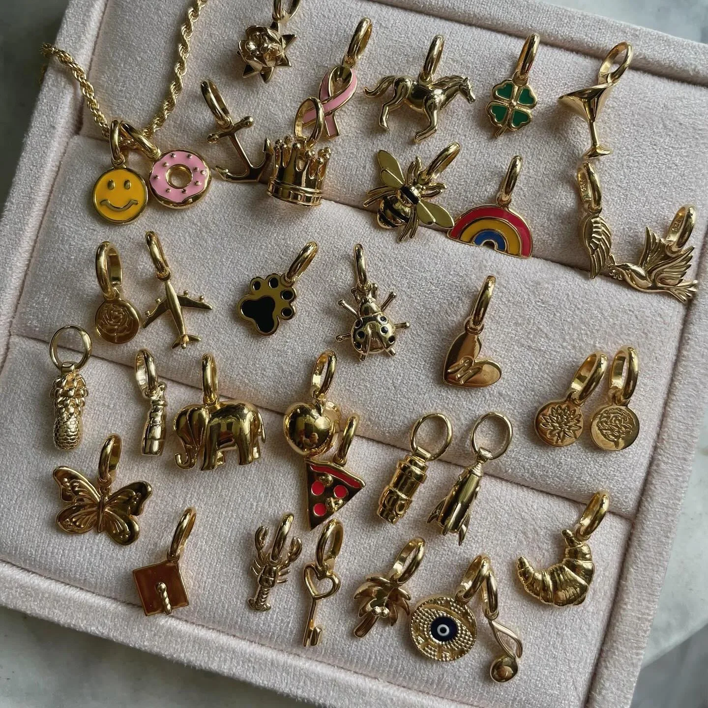 Cross Star Zodiac Clover Jewelry Making Flower Bow Evil Eyes Bracelet Pearl Lucky Money Pendent Stainless Steel Charm Wholesale