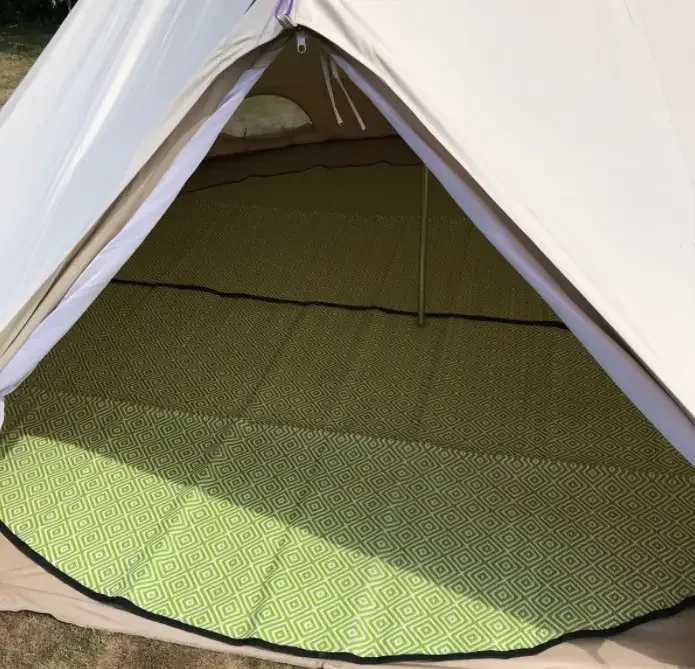 Go Hiking 3M 4M 5M Washable Bell Tent Half Moon Plastic Rug Camping Mat