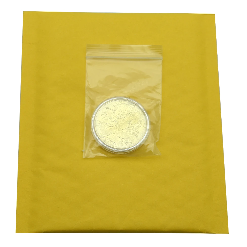 2024 China Dragon Year Commemorative Coin Metal Green Dragon Challenge Coin Medal Home Decoration Coin Collection Gift