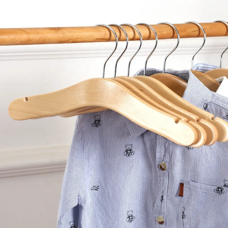 Wholesale Colorful Non Slip Wooden Baby Kids Clothes Hanger For Children Room