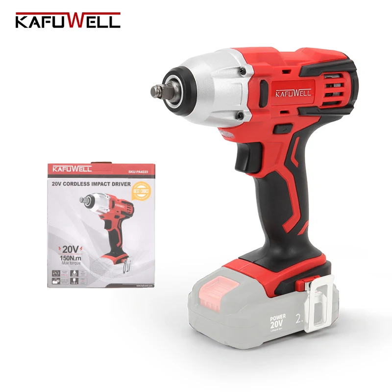 KAFUWELL PA4223 20v Cordless Screwdriver Electric Brush Power Tools Electric 1/2 Impact Wrench Cordless