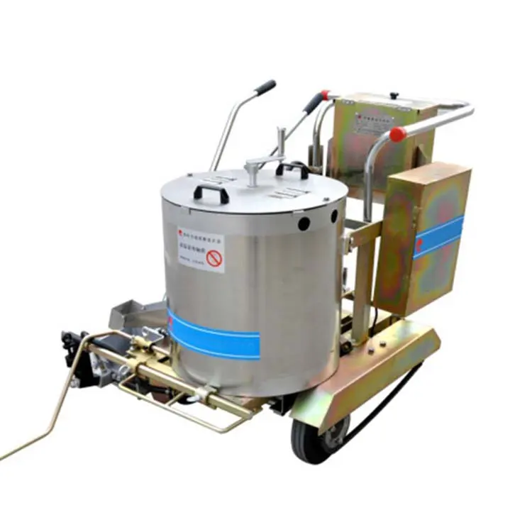 
hand push thermoplastic concrete road line marking painting machine equipment 