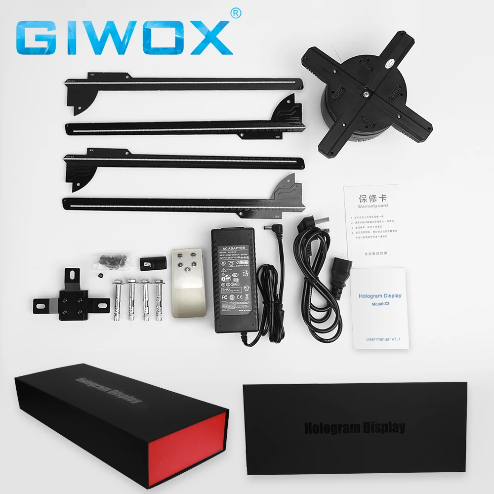 Giwox 3d голографический вентилятор видеопроектор 65SD высокое разрешение 3D светодиодный для внутреннего