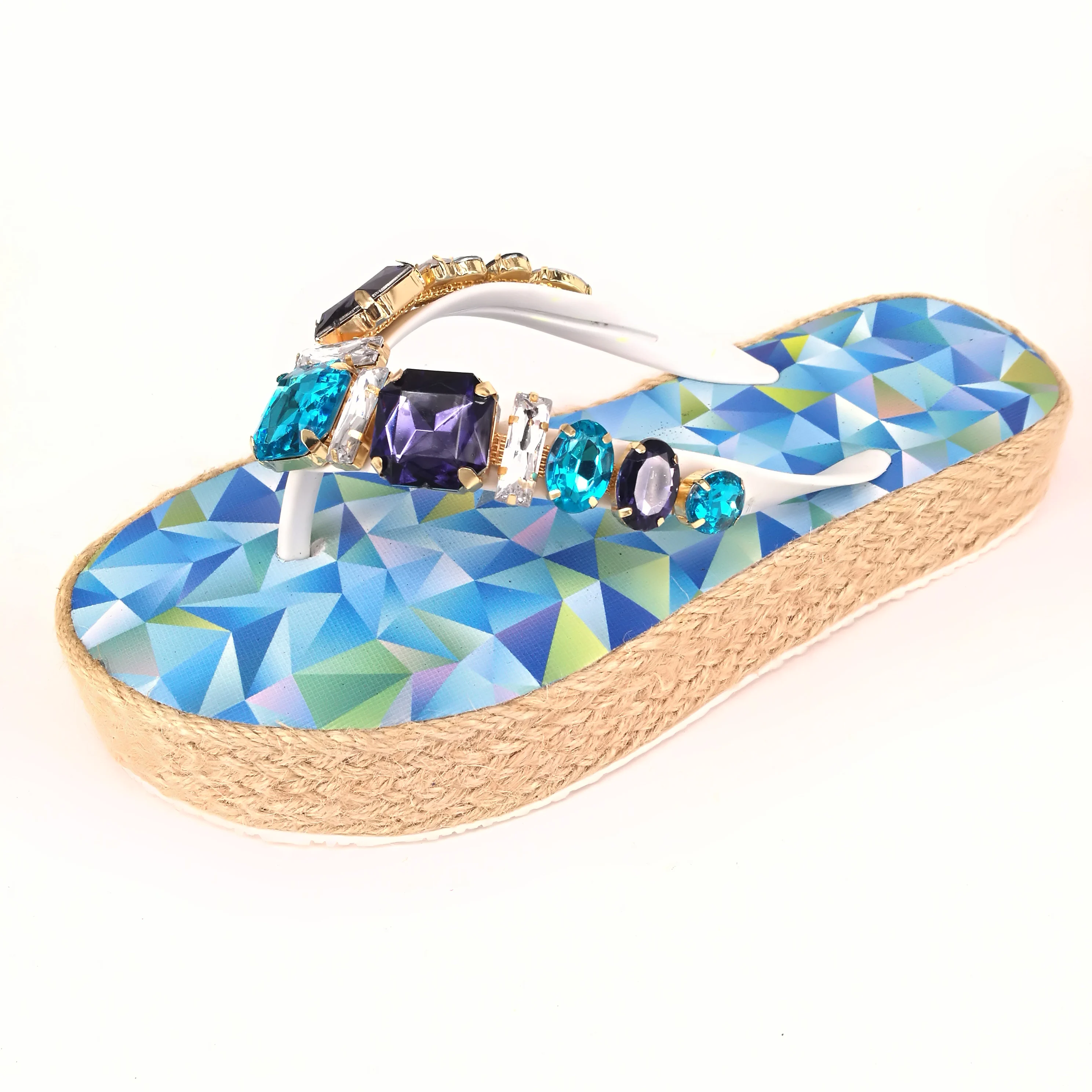 2020 Модные женские сандалии DIY с роскошными бриллиантами