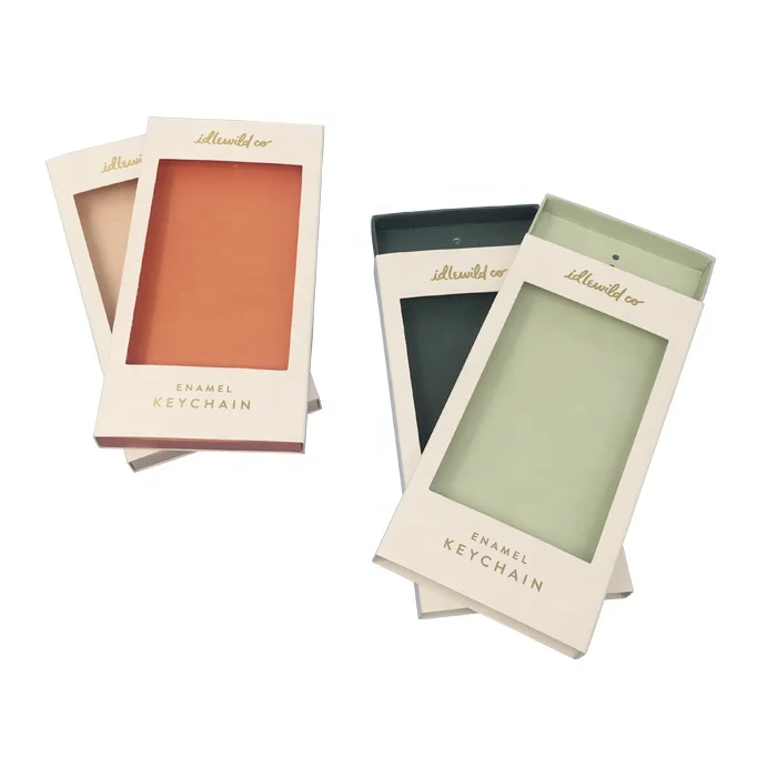 Customized Product Packaging foil window flat Box Packaging Plain White Paper Box