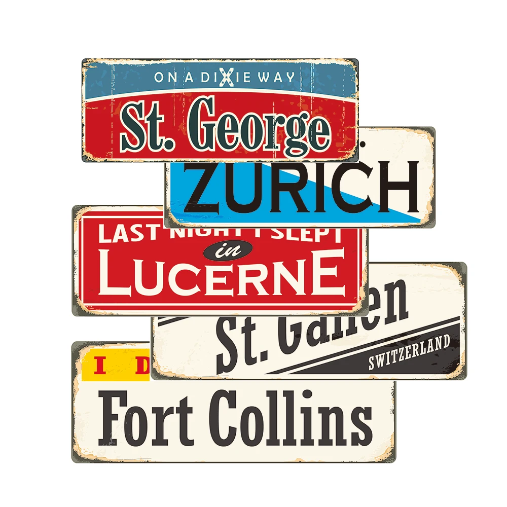 Custom Made Sign Vintage Plaque Pub Signboard Wall Decor Retro Nostalgia Plates Poster Metal Tin Signs Craft Cafe Bar Iron Cock
