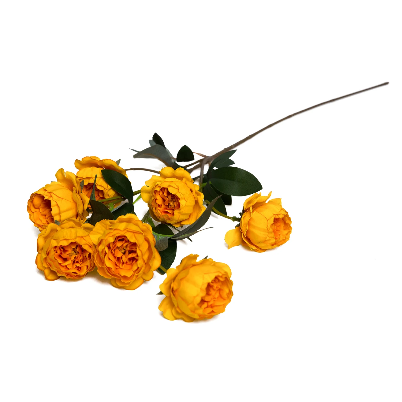 Factory direct sale artificial 7 heads peony  flowers long stem bunches for wedding home decoration