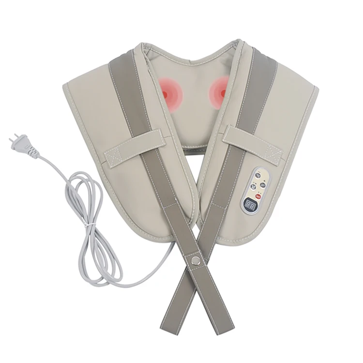 Wholesale Electric Shiatsu Back Neck and Shoulder Massage shiatsu massager shawl rolling kneading massage pillow