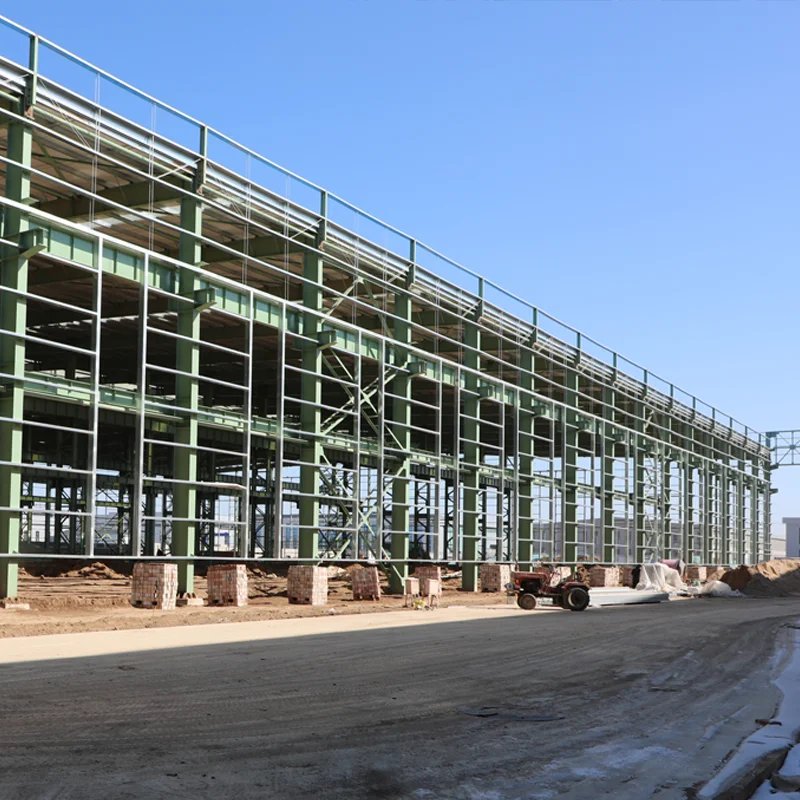 Metal industrial construction building Steel Structure Framed Commercial Office Building pre fabricated warehouse