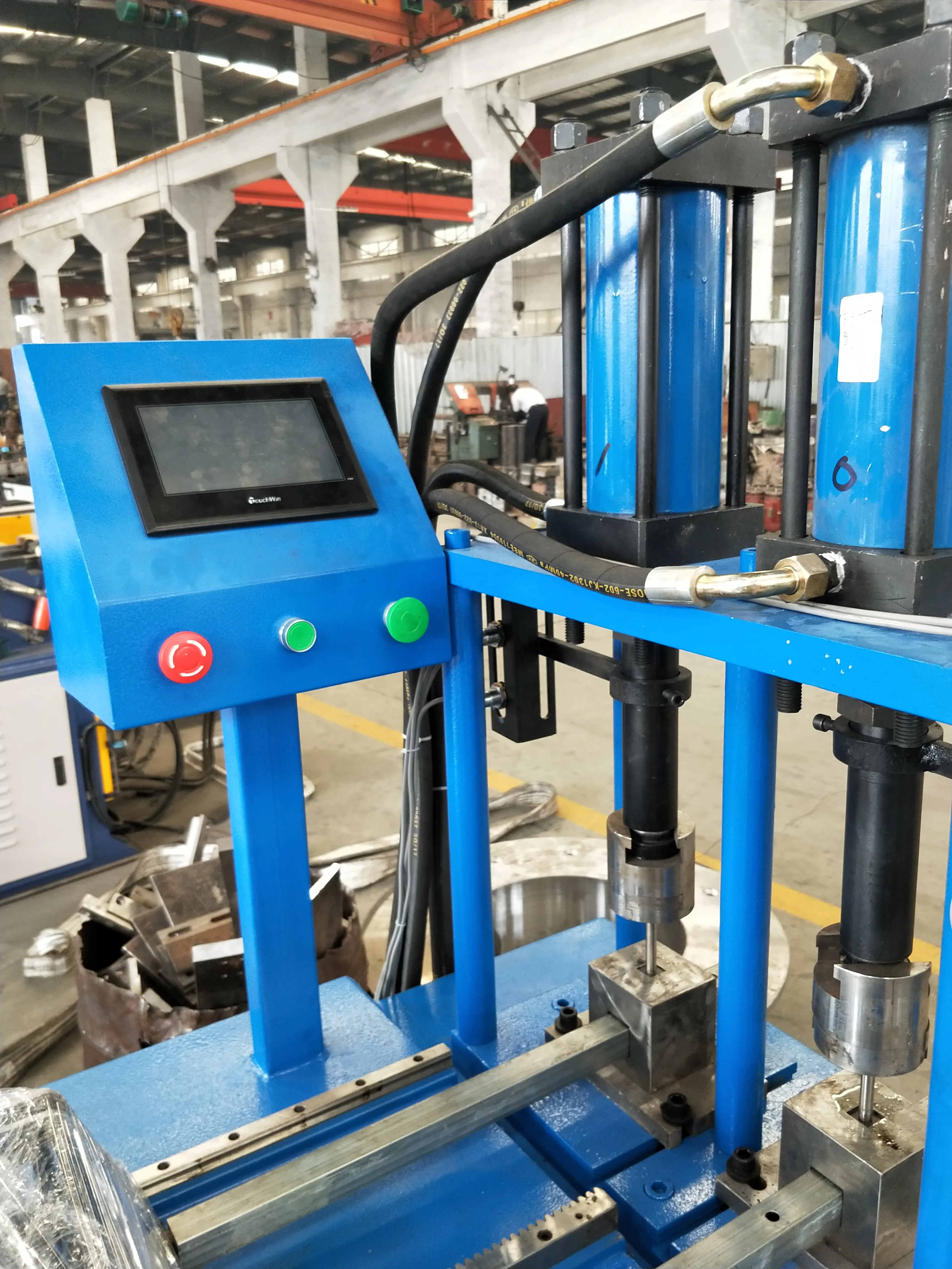 PH-125CNC Automatic hydraulic square pipe hole punching machine with servo feeding