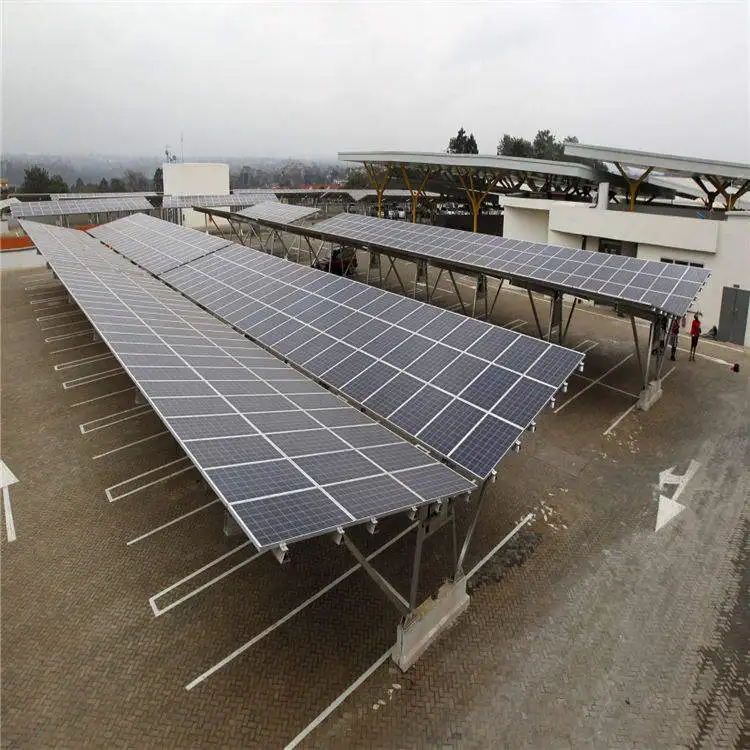 Support Customized Factory price PV Galvanized Carbon Steel Car Park Mounting Structure Solar Carport