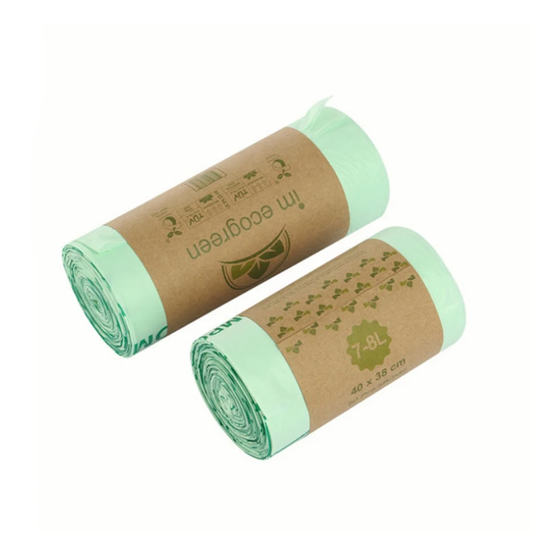 
biodegradable dustbin bags astm d6400 bags eco bin liner drawstring trash bag 