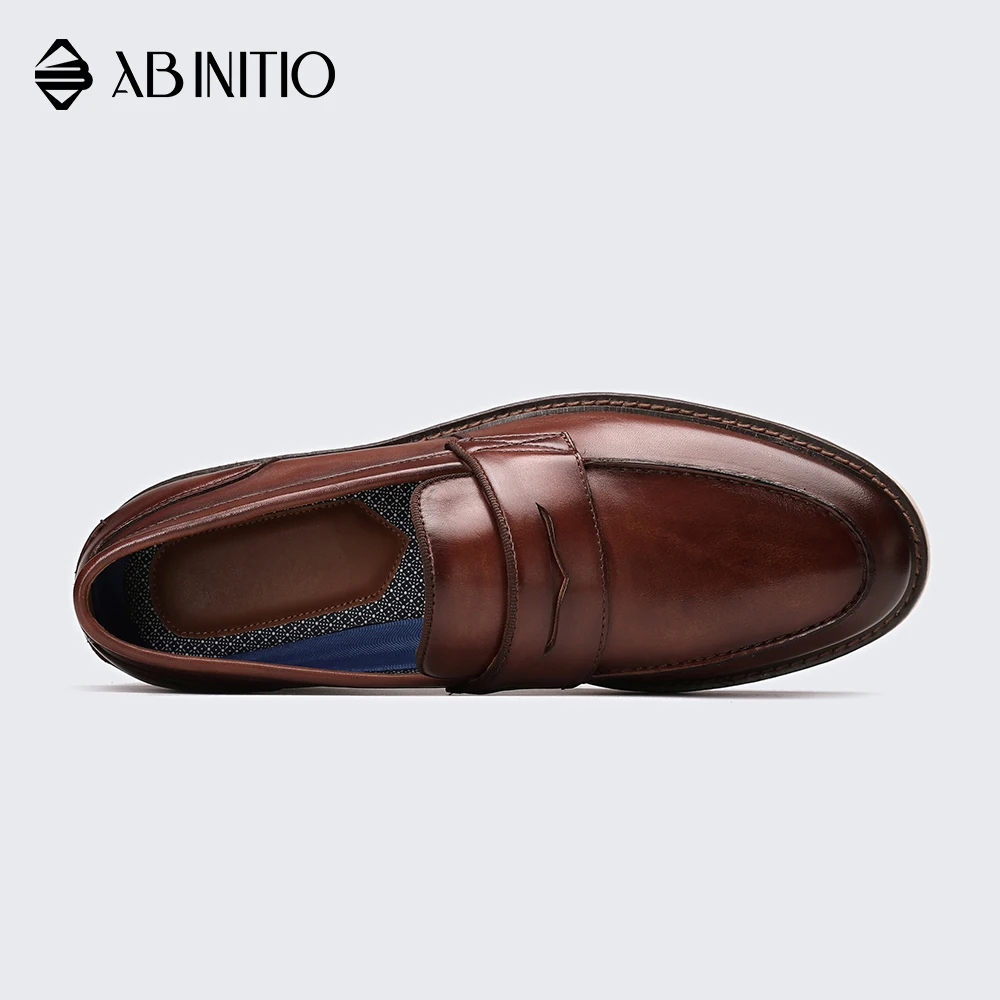  High Quality Luxury Mens Casual Slip On Leather Penny Loafers
