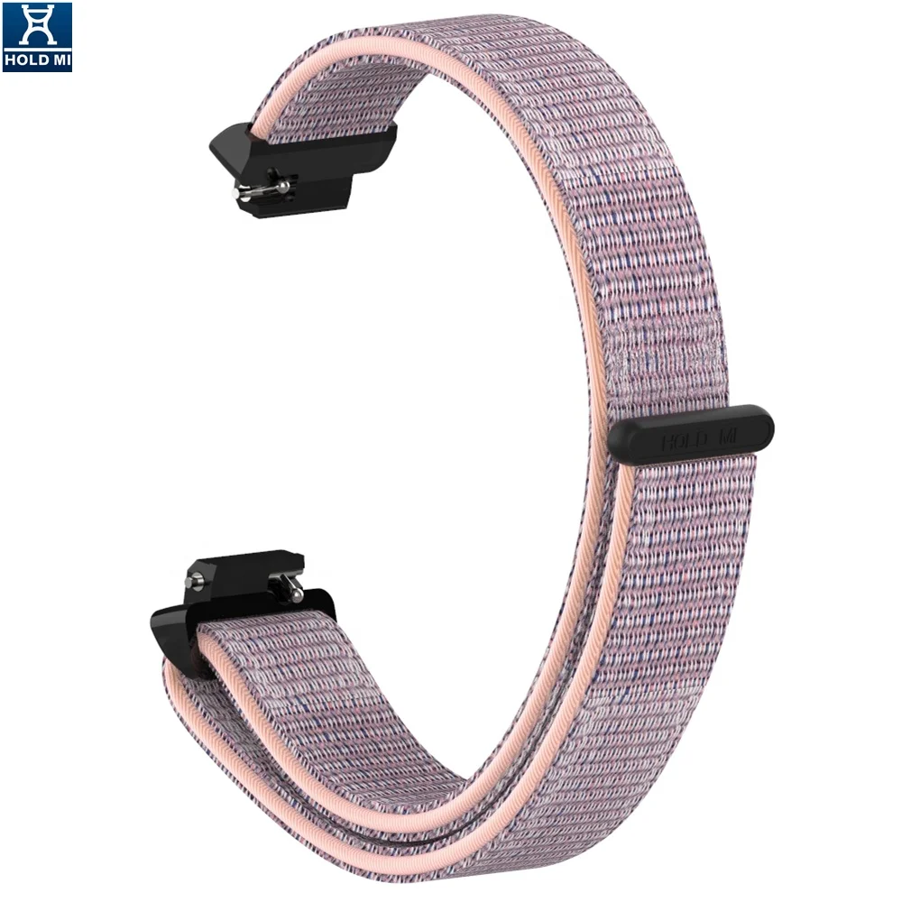 HOLDMI fashion style 70511 series Pink sand color nylon smart watch strap for fitbit inspire