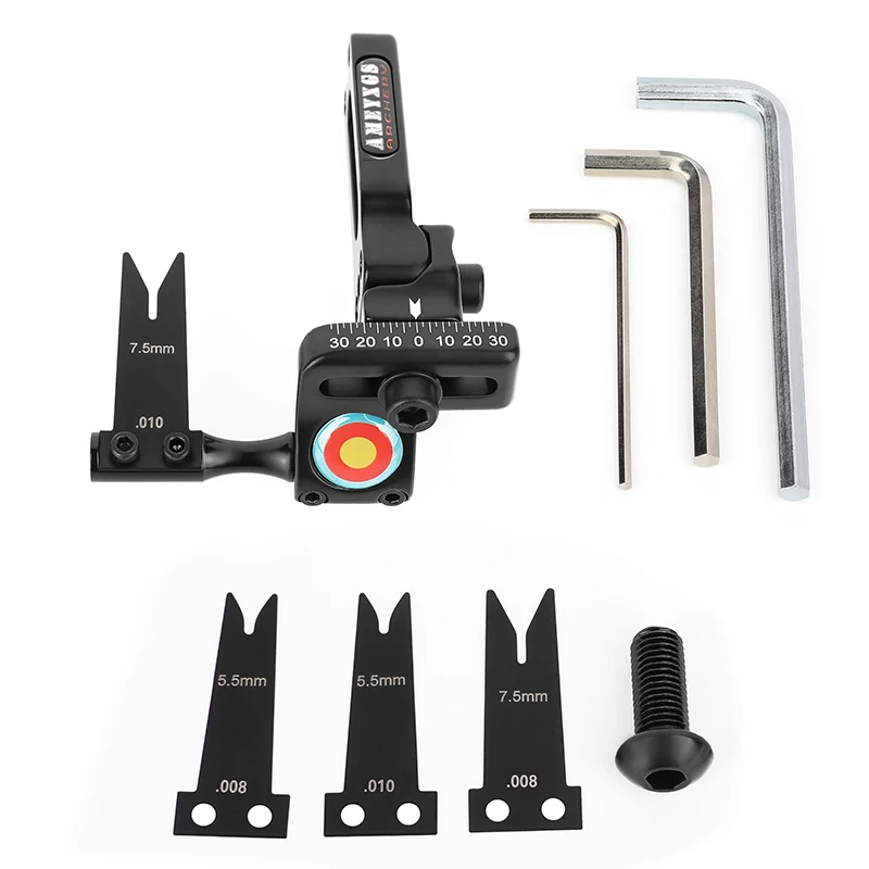 Archery A3 Steel Plate Arrow Rest Adjustment Drop Away Arrow Rest with 3 Pcs Replacement Steel Blades Composite Bow Arrow Rest