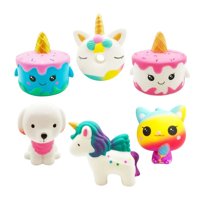 Hot selling PU cake donuts unicorn jumbo fidget decompression slow rising squishy toys kawaii squeeze toy