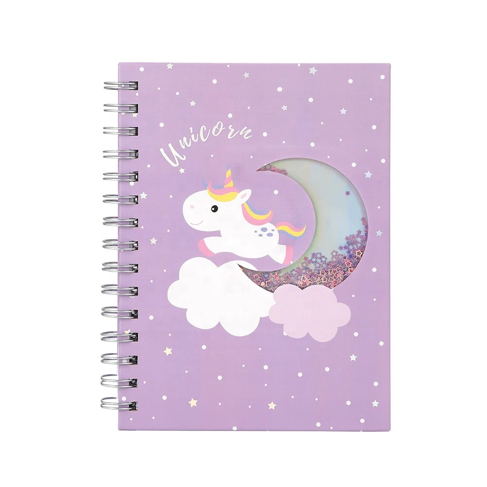 
Custom Printing Kawaii Kids Hardcover Diary Notebook Girls Unicorn Cute Spiral Journal Notebooks for Kids 