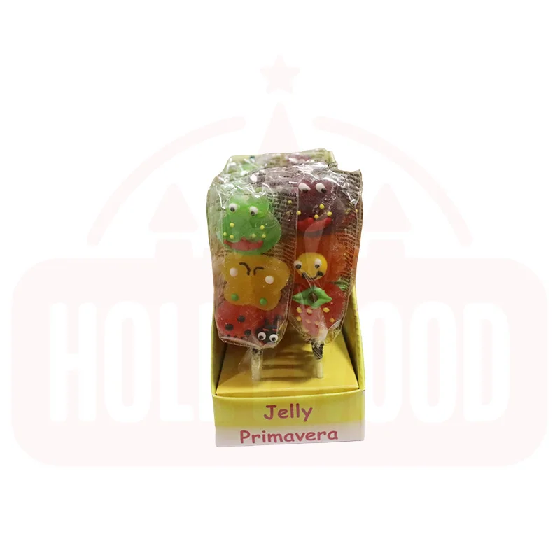 HOLEYWOOD 33g Frog Strawberry Pectin Strings Hand-Crafted Delicate Lollipops with Fruit Flavored Packaged in Bags